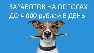 ЗАРАБОТОК НА ОПРОСАХ 4 000 рублей в день!